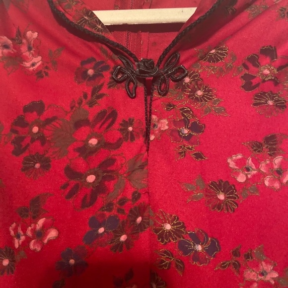 Red Floral Print Dress - Picture 4 of 4